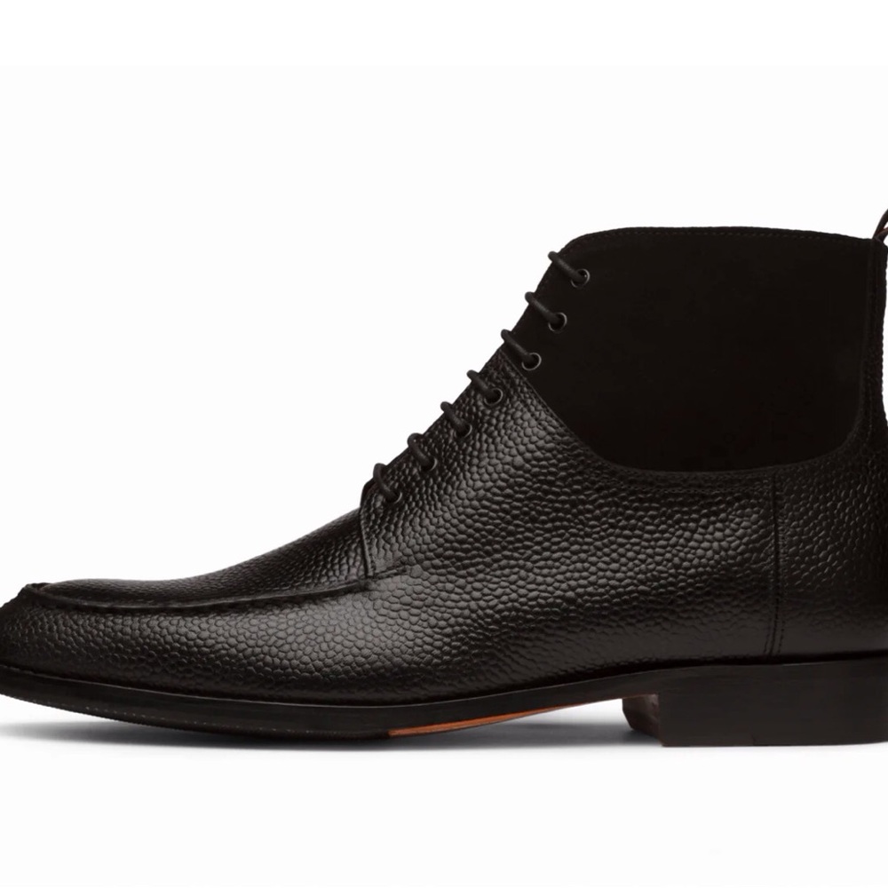 Split Toe Derby Suede Combination Boot - Black - image 4